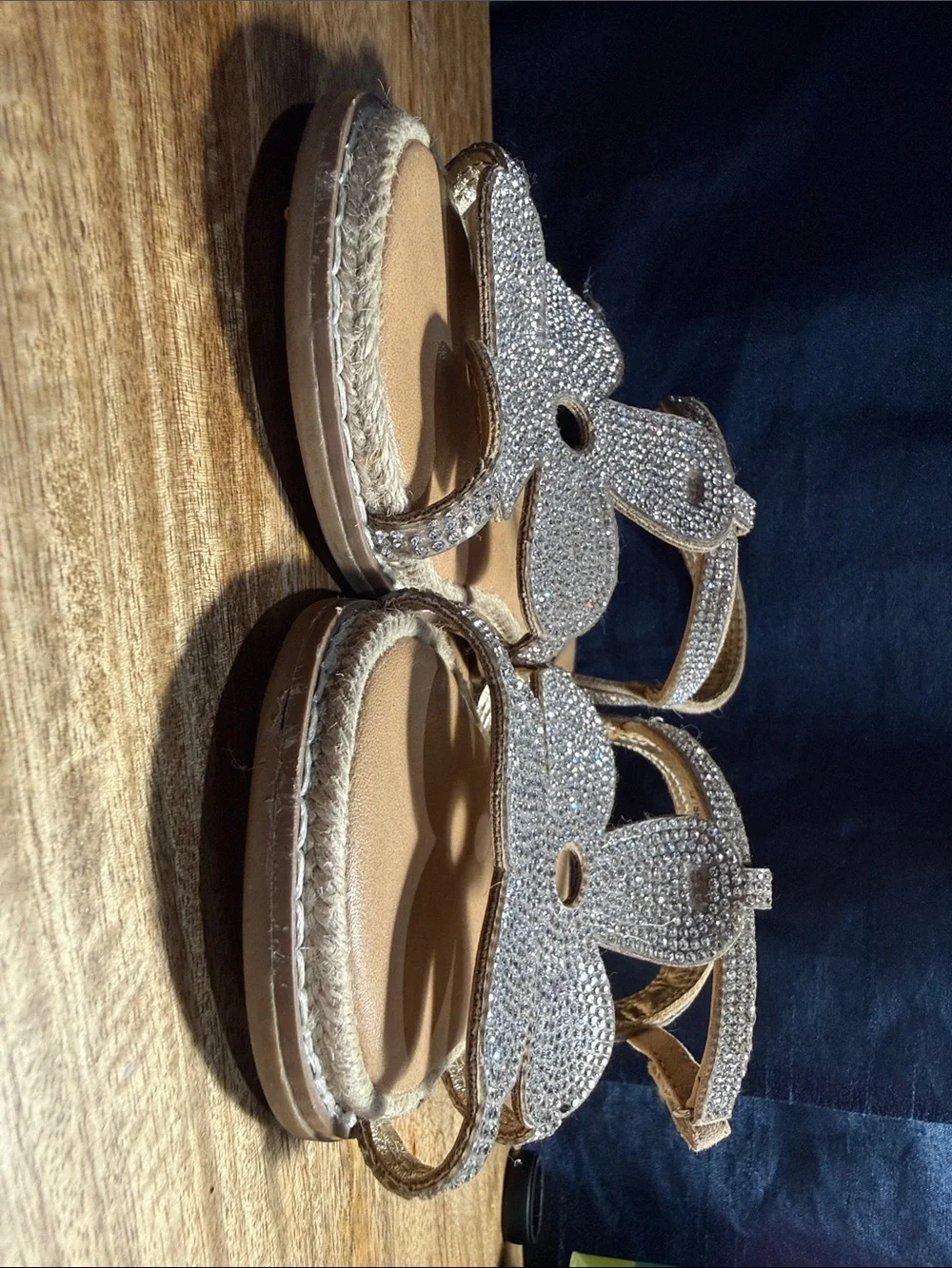 Steve Madden Girls Silver Sparkle Flower Sandals